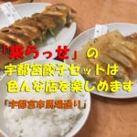 「来らっせ」の宇都宮餃子セット（680円）は色んな店の味を楽しめます（宇都宮市馬場通り）